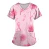 Women's Fashion V-Neck Short Sleeve Overalls With Pockets Printed Tops  Clothes