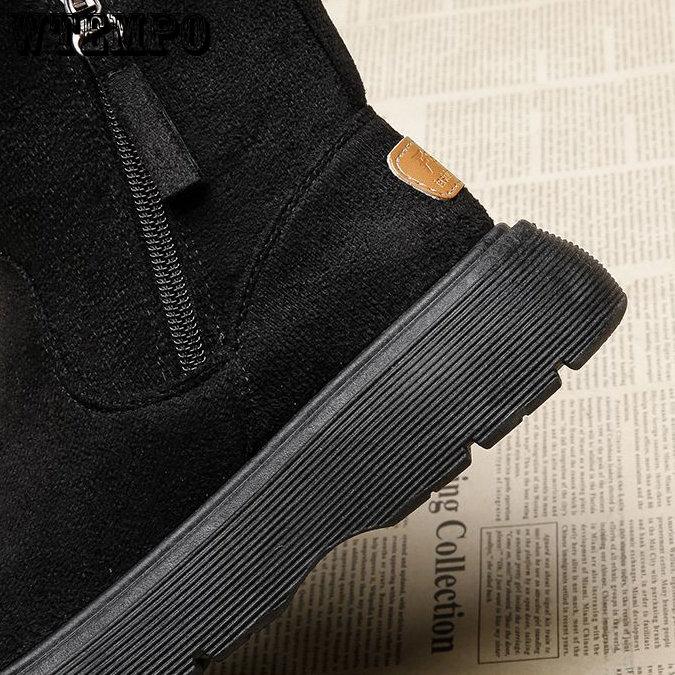 Зимние сапоги большого размера, женские универсальные короткие зимние сапоги, женские утепленные теплые хлопковые сапоги