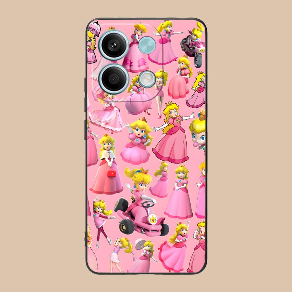 Princess Peach Mobile Phone Case for POCO M6 M5 M4 M3 X7 X6 X5 X4 X3 F6 F5 F4 Pro GT 5G Colour Printing Protective Luxury Cover