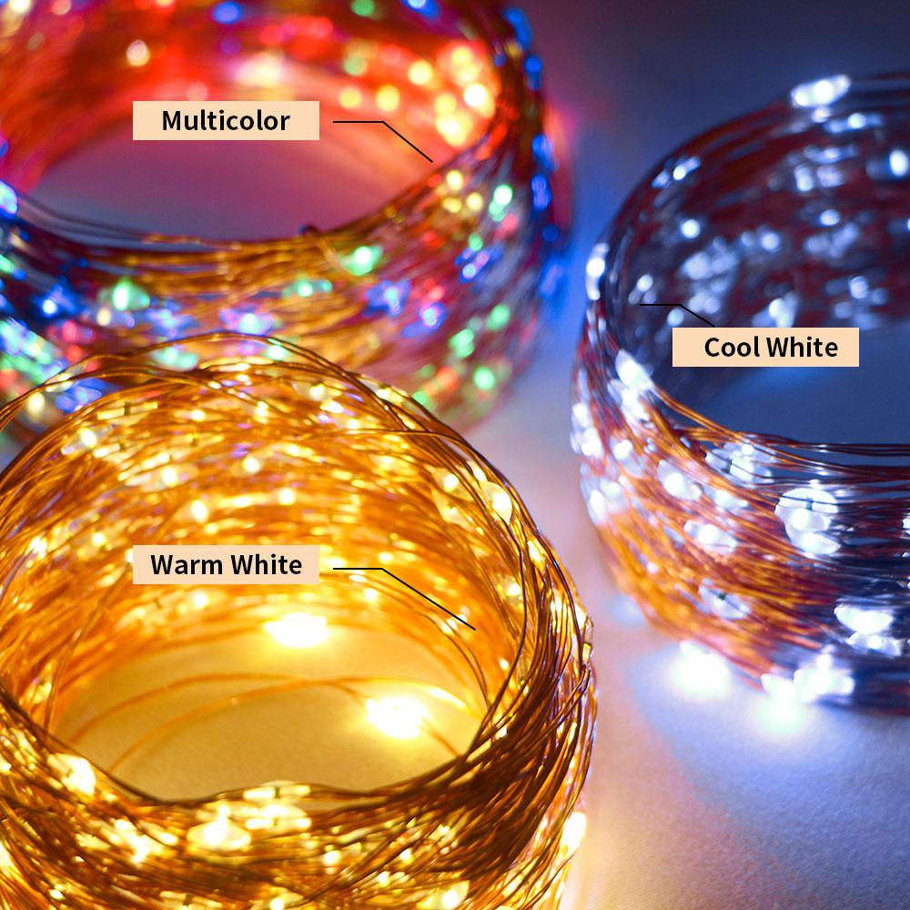 Светодиодные солнечные фонари гирлянда сказочные огни открытый водонепроницаемый светильник рождественская гирлянда для праздничной вечеринки свадебный декор огни 7 м / 12 м / 22 м