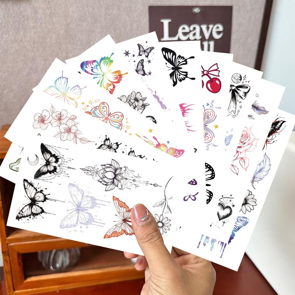 New Butterfly Luminous Tattoo Stickers Waterproof Party Gift Funny Face Stickers