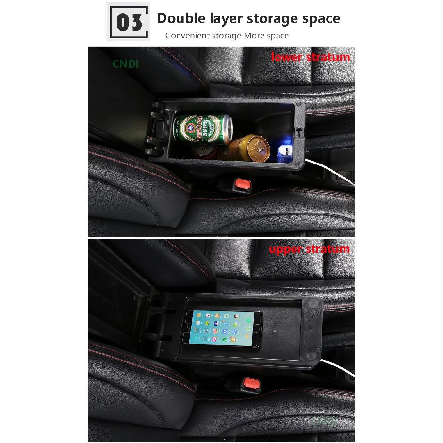 For Peugeot 308 T7 SW Armrest Box For Citroen C4 Car Armrest Retrofit Parts Storage Box USB Accessories 2008 2009 2010 2011 2012