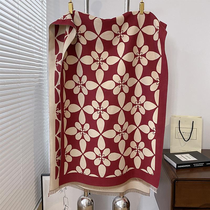 Printed Fashion Temperament, Age-Reducing Thickened Neck, Long Shawl, Atmospheric Scarf