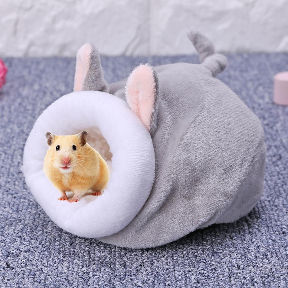 Cute Warm Hamster Nest Hedgehog Yurt Bed Kennels Mouse Chicken Cotton House Small Animal Beds Cave Pet Supplies Rat Nest Beds