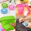 Easy To Carry Silicone Telescopic Drinking Water Folding Cup Travel Camping Bathroom Water Cup
