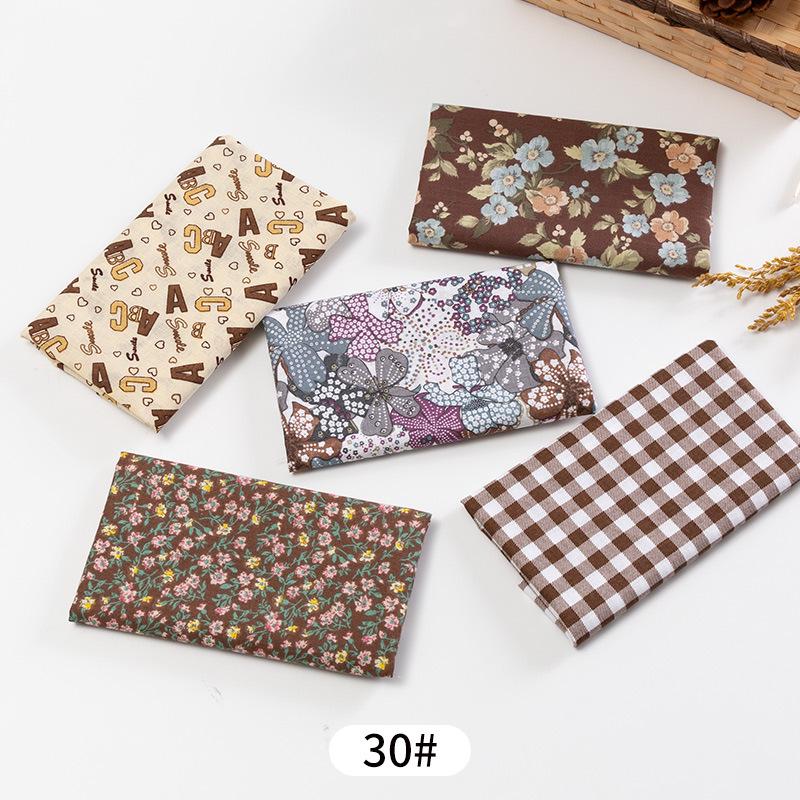 5pcs / Lot Printed Patchwork Cotton Fabric Doll Handmade Accessories Floral Fabrics for DIY