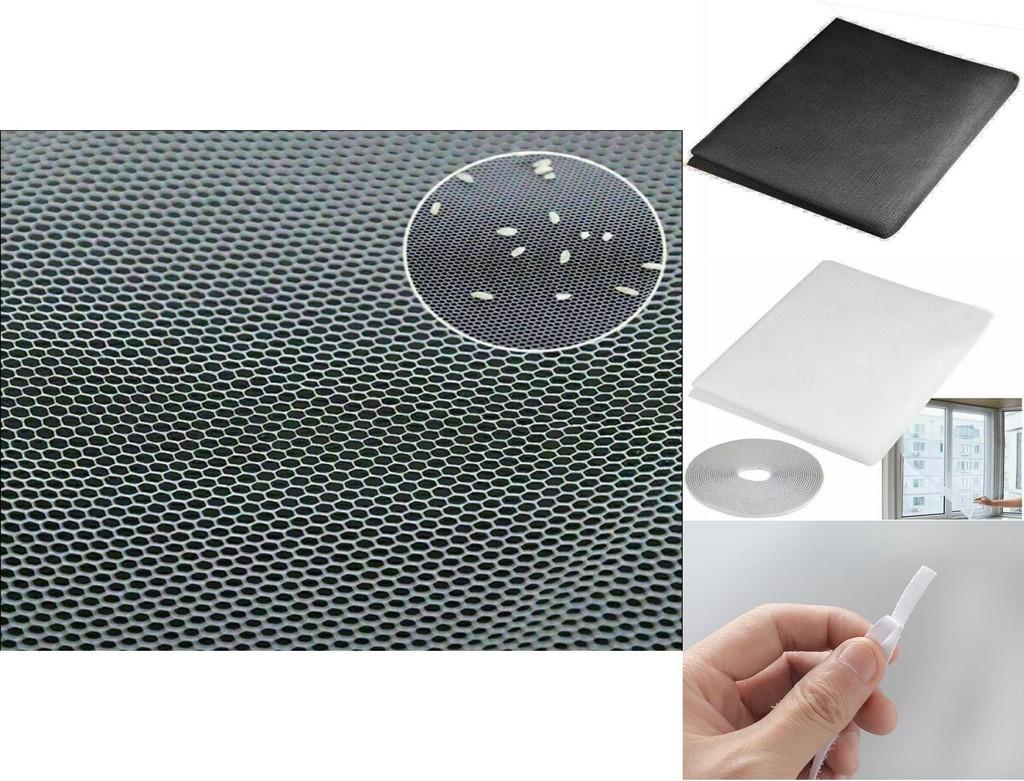 Премиальная сетчатая штора для окна/двери с самоклеящейся сеткой-защитой от комаров и насекомых