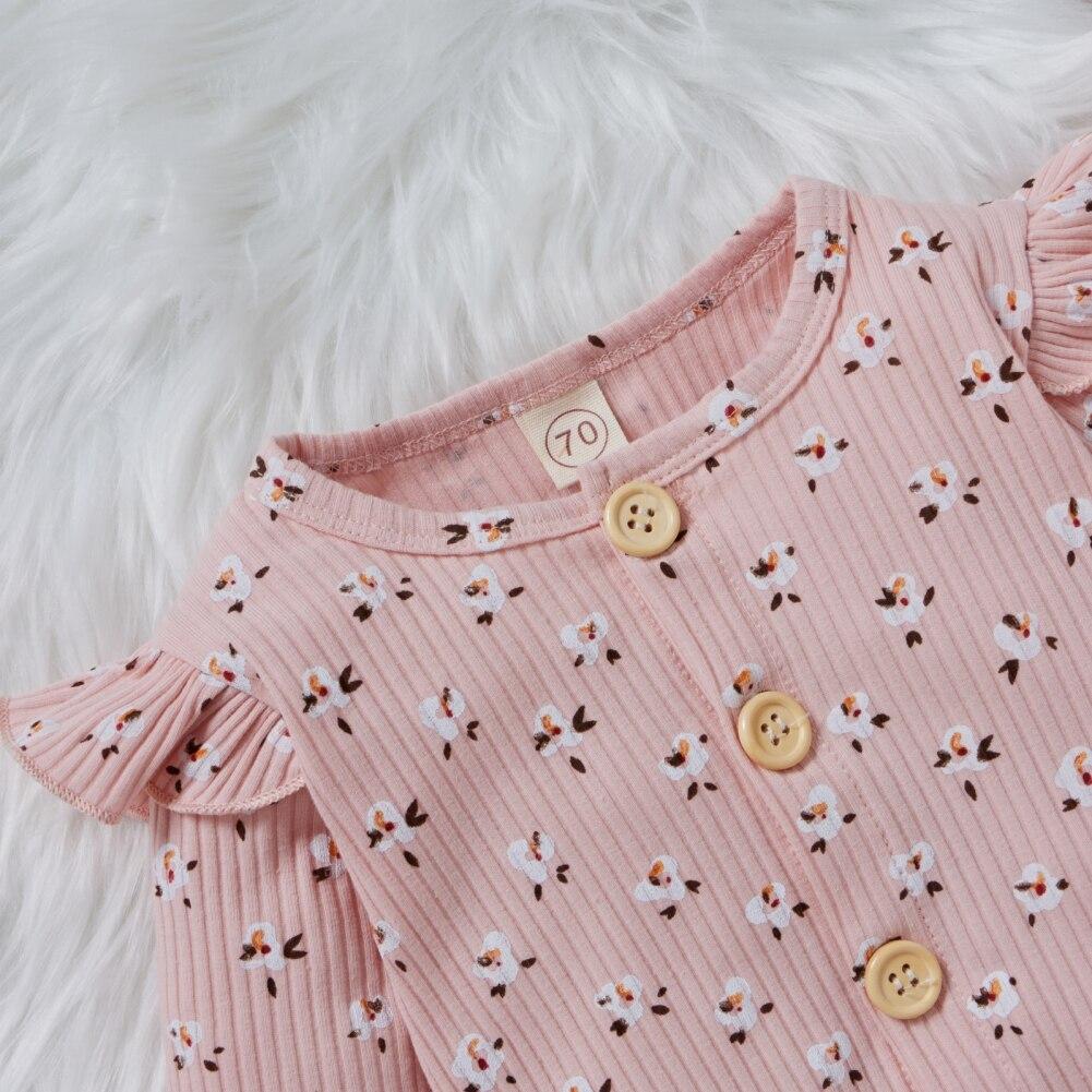 Детский милый комбинезон с цветочным принтом в полоску и длинными рукавами, комбинезон, светло-зеленый, 100 см