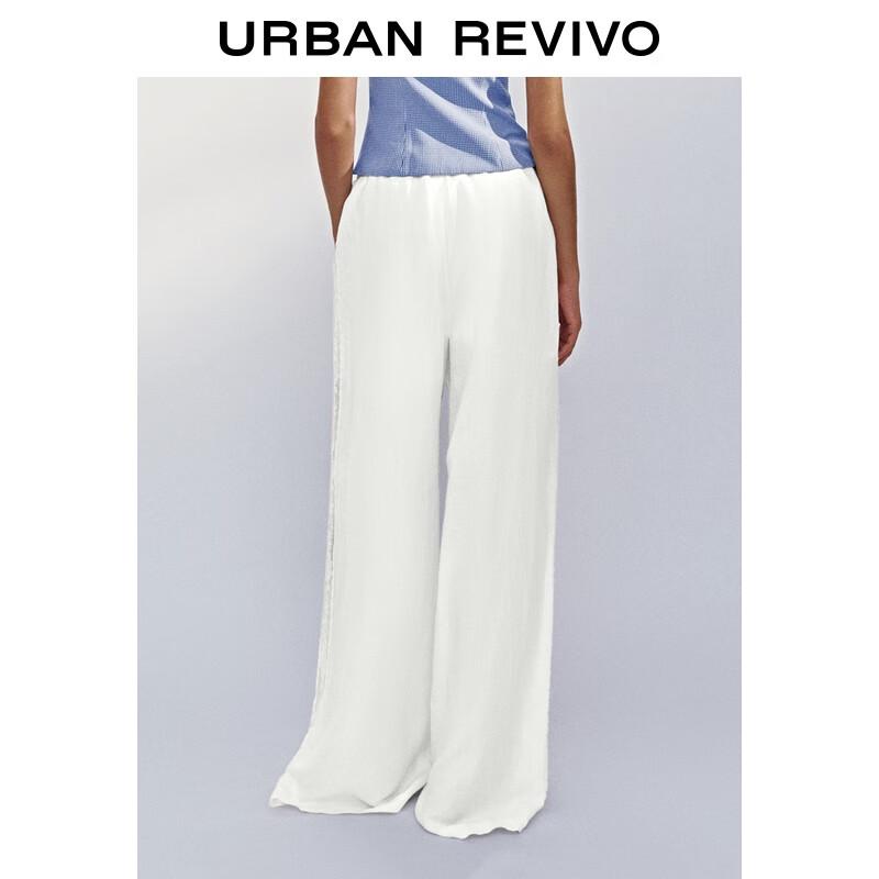 Женские осенние брюки UR с кружевной вышивкой, широкие, на кулиске