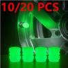 10/20 шт. Универсальные светящиеся колпачки штоков Колпачки клапанов шин Ручной работы Крышка штока Светящиеся клапаны Насадки Автомобильные аксессуары