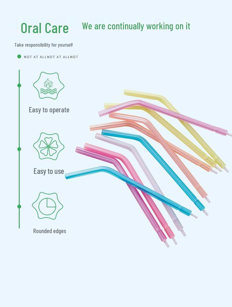 Набор из 250 цветных одноразовых трехходовых наконечников для стоматологического шприца для чистки зубов