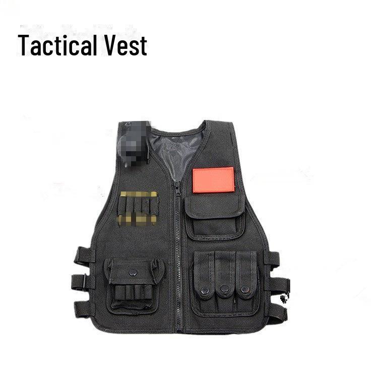 Детский тактический камуфляжный жилет - военная форма с принтом тигровых полос COS Gear.