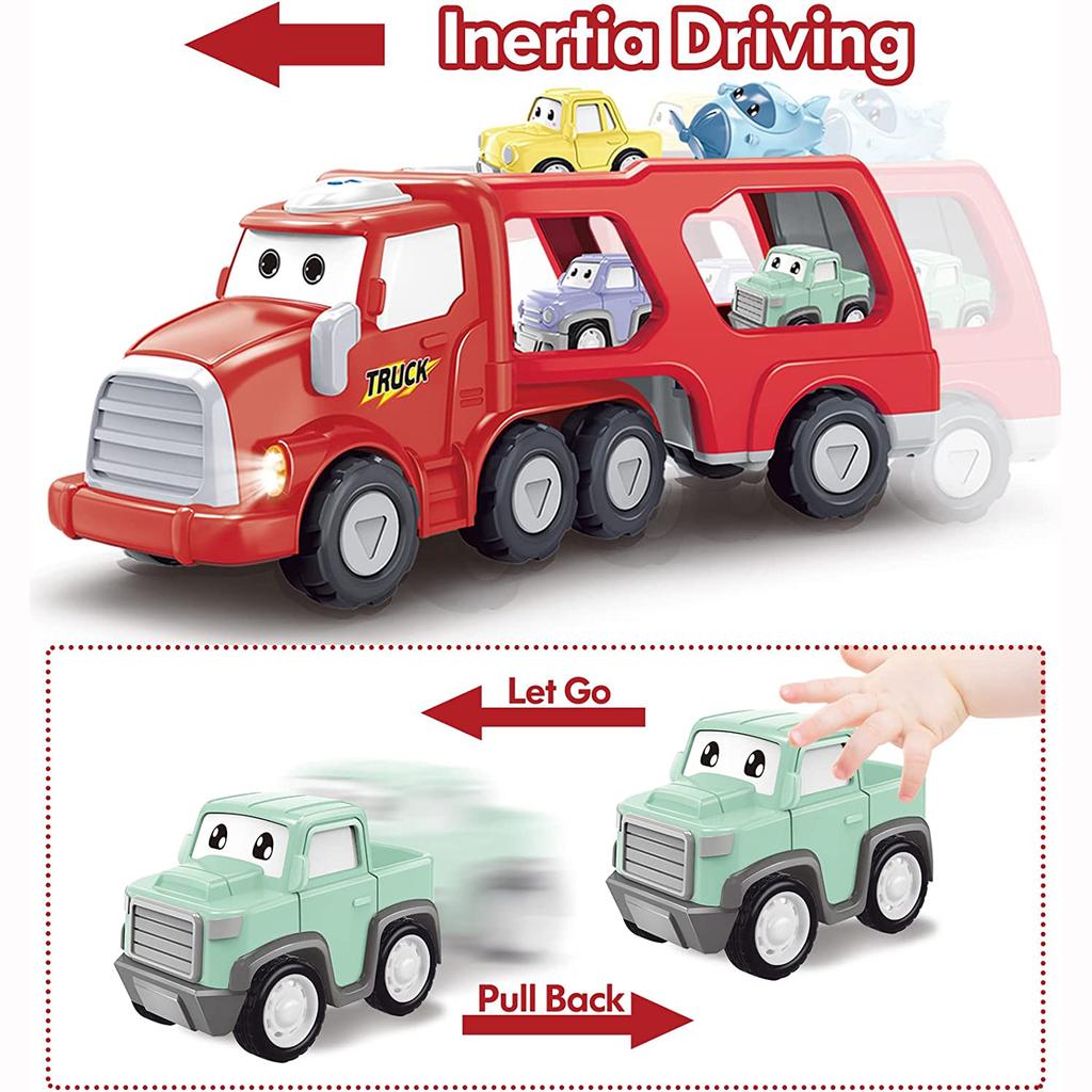 Toddler Toys Car - 5 In 1 Music and Lighting Carrier Trucks - Age Kids 1-2 Toys 12-18 Months Christmas Party Birthday Baby Gift Toddler Toys Age 2-4