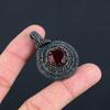 Gorgeous Red Garnet Gemstone Handmade Copper Wire Wrap Jewelry Pendant For Her