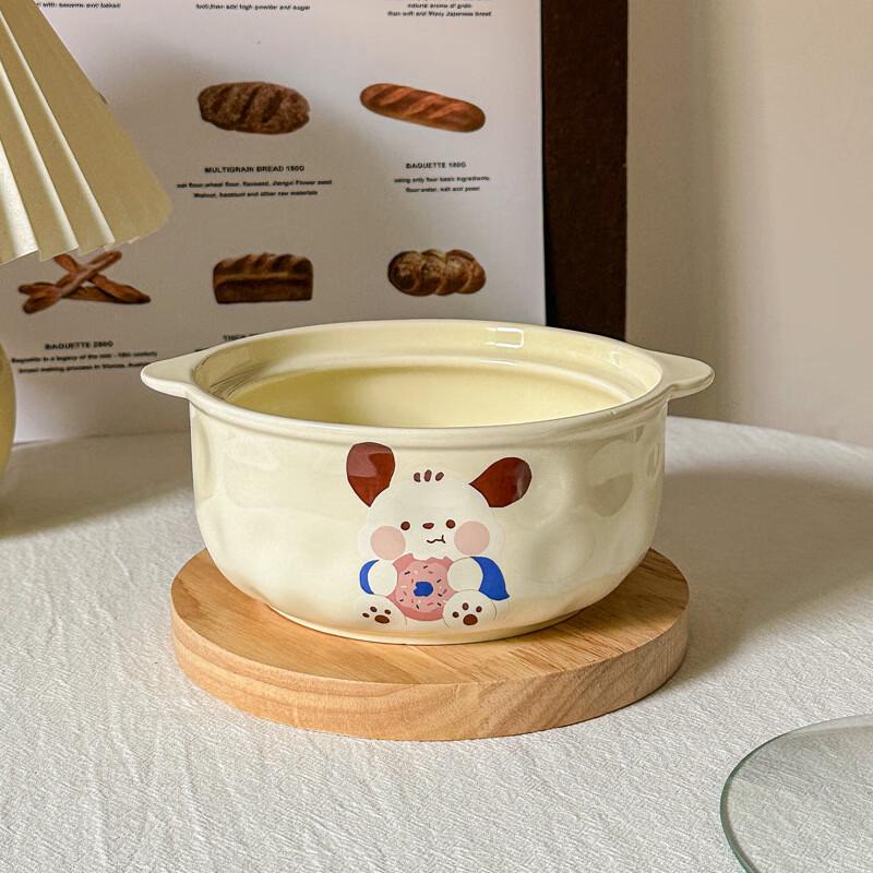 Керамическая миска для лапши быстрого приготовления Pochacco ZISIZ с крышкой