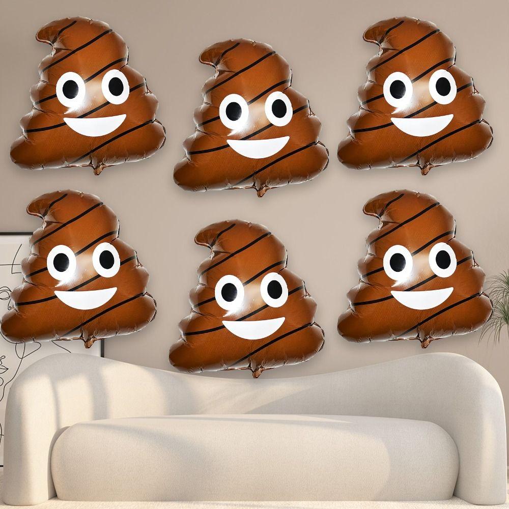 5 шт. Большой воздушный шар в виде какашки, 22,05 дюйма, коричневый фольгированный шар в форме какашки, Тематическая вечеринка-шутка для мальчиков на день рождения, выход на пенсию