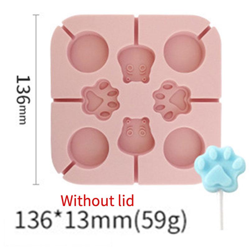 Cat Lollipop Cheese Stick Silicone Mold Butterfly Rabbit Candy Jelly Ice Baking Mold Animal Bear Chocolate Cake Making Set Gift