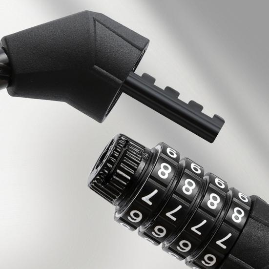 Bike Cable Combination Lock 4-Digit Password Anti-theft Bicycle Lock Long-lasting Cable Lock with Alloy Core for MTB Road Bike