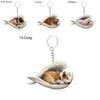 Sleek Modern Dog Cat Angel Keychain With Animal Theme For Bags And Vehicles