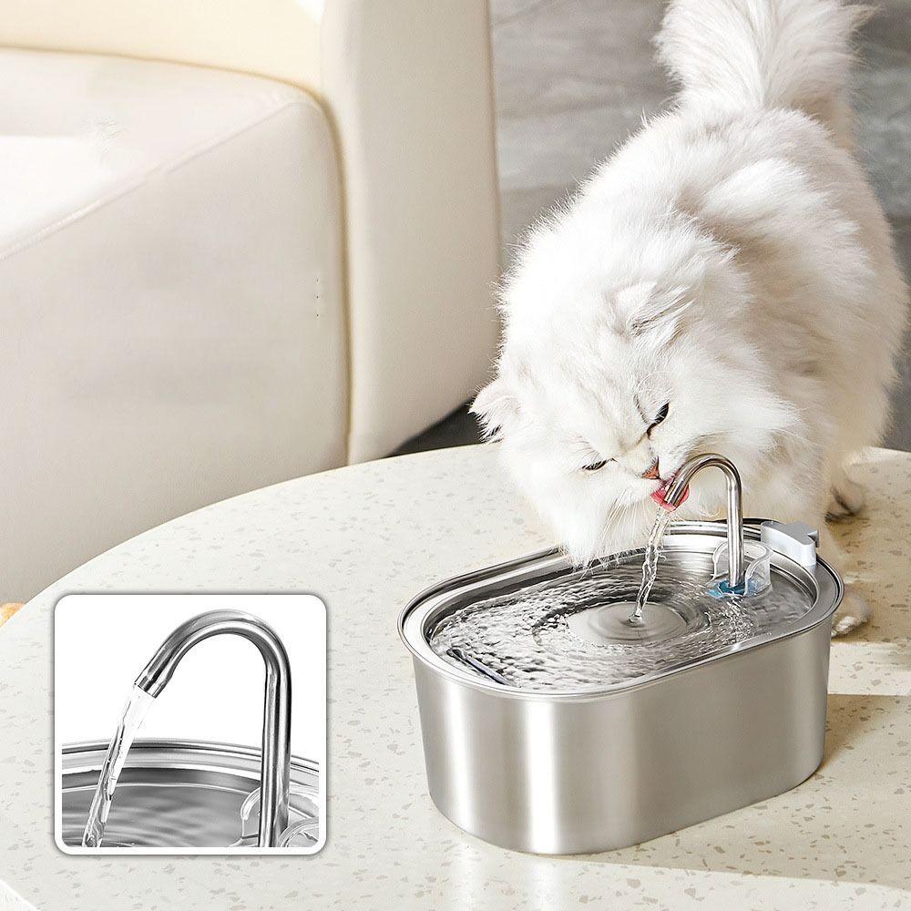 Stainless Steel Pet Water Dispenser Automatic Pet Water Drinker Smart Cat Water Fountain Dog