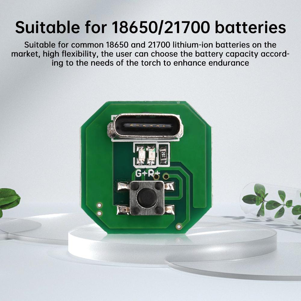 Плата драйвера мощного фонарика DIY аксессуары Интерфейс Type-C Зарядка и разрядка Интегральная плата Модуль