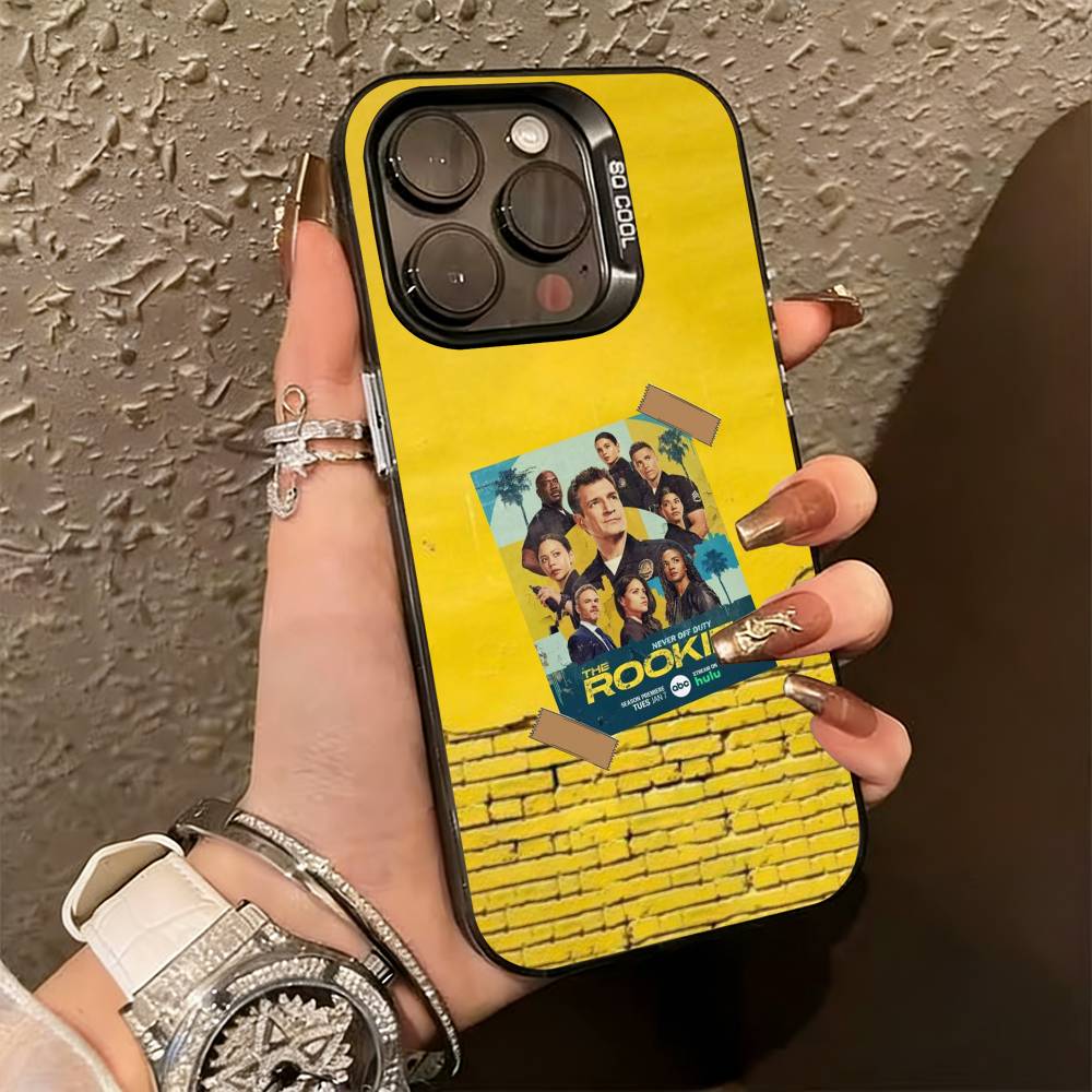 The R-rookie TV Phone Case For iPhone 17,16,15,14,13,12,11 Plus,Pro Max,XS,Colorful Silver Black Cover