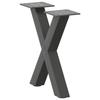 VidaXL Coffee Table Legs In X-Shape, 2 Pieces, Anthracite, 40 X (30-31) Cm, Steel 4012874