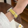 Two-tone Lychee Leather Bracelet For Apple Watch Band S11/10/9/8/7/6/Ultra iWatch Strap 49/46/45/44/42/41/40/38mm Slim Stylish