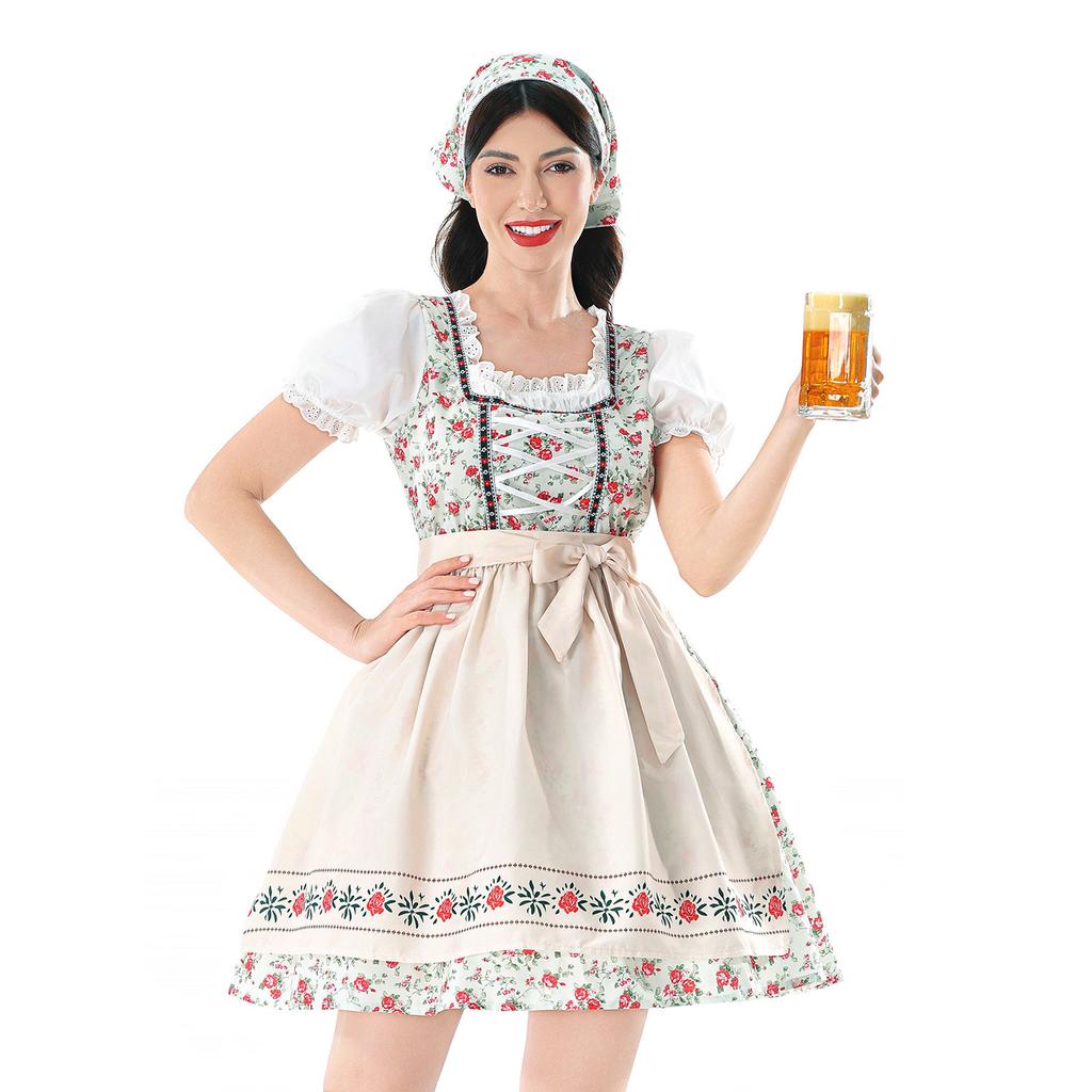 German Oktoberfest costume Munich carnival pastoral farm maid costume Bavarian Dirndl dress