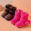 Children's Snow Boots Boys Soft Bottom Non-slip Warm Snow Boots Plush Thick Winter Warm Middle and Large Children Girls Size 21-35