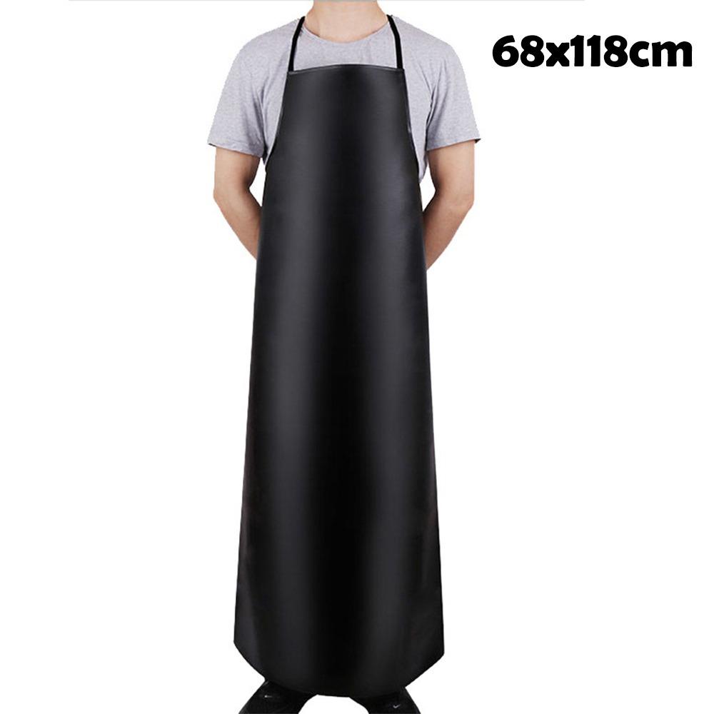 Oil-proof Kitchen Apron PU Leather Cooking Work Clothes New Catering Waiter Work Clothes  Unisex