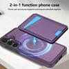 For Samsung Galaxy A55 5G Magnetic Case Detachable Card Holder Kickstand Leather Phone Back Cover