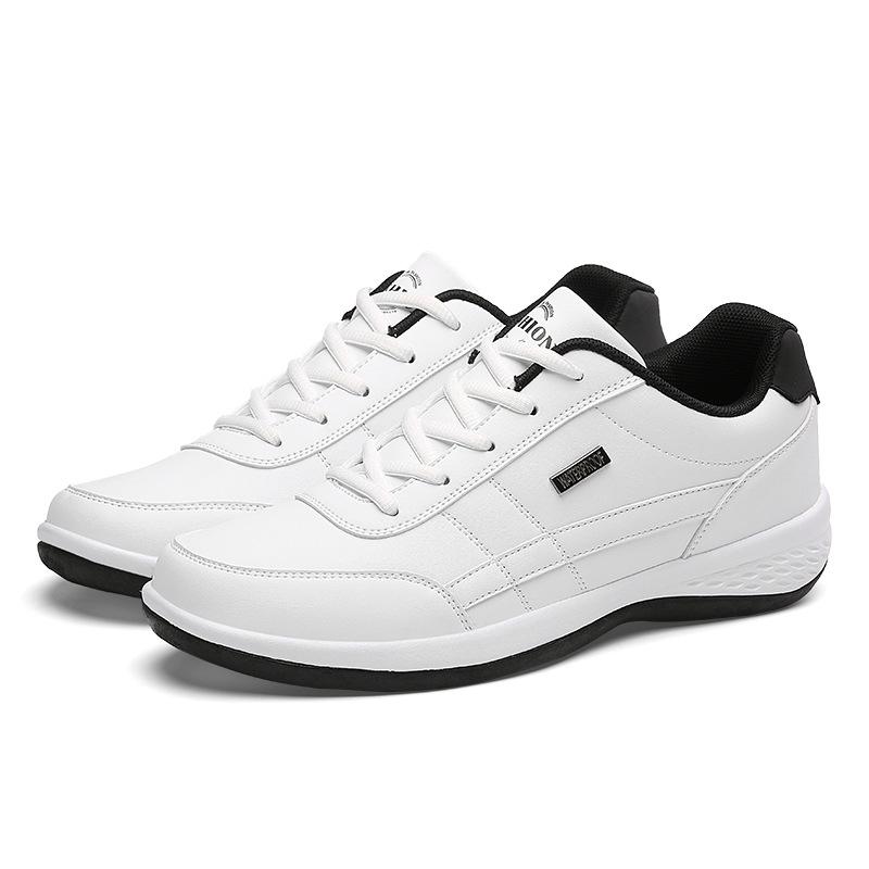 Spring men's shoes new large size leather surface small white board shoes casual sports versatile student shoes