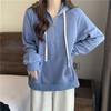With Hat Hoodies Women Pure Color Chic Kangaroo Pocket Leisure Drawstring Zipper Autumn Trendy Newly Simple All-match Loose Kpop