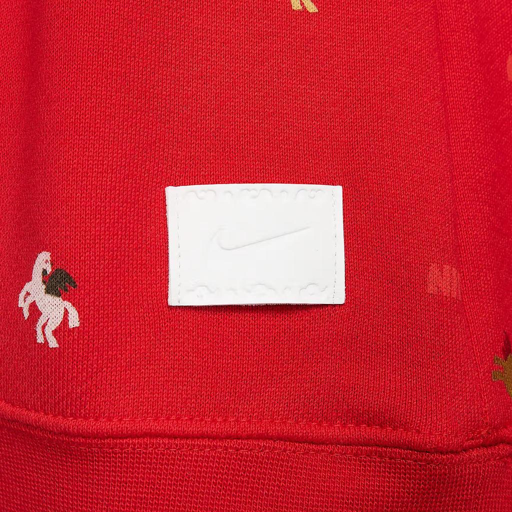 Nike Спортивная одежда Год Лошади Лимитированная серия Свободный крой Свитшот с принтом по всей поверхности Женский свитшот IQ3825657