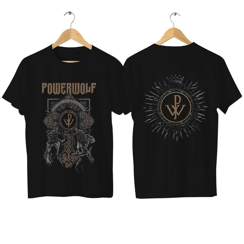 2024 Unisex Powerwolf T Shirt Casual Wolves & Ravens T-shirt Graphic Oversized Breathable Comfortable Streetwear S-3XL Cool Tee