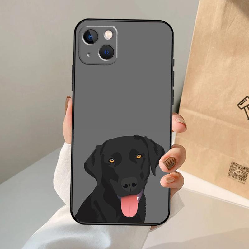 Черный Лабрадор Собака Чехол для Телефона Для iPhone 17 Air 16 15 13 11 12 14 Pro Max 13 12 mini 15 16 Plus 16e Чехол Coque