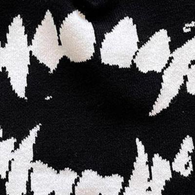 Женская шапка Вязание шапки Готическая кепка с зубами Мужская уличная одежда Y2k Зимняя мода Пуловер Kpop Harajuku Винтаж Теплый хип-хоп унисекс