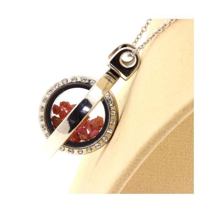 Pierres et Minéraux. Collier Spinelle brut. Modèle Sablier Sphérique.