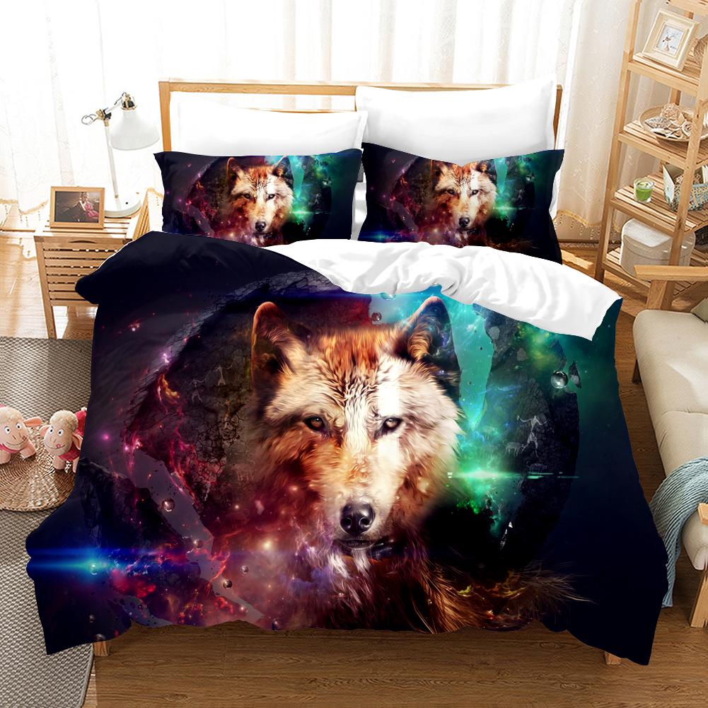 Wolf Cute Animal Bedding Set 3d Printing Kids Adult Luxury Gift Duvet Cover Comfortable Home Textiles Single Full King Twin Size