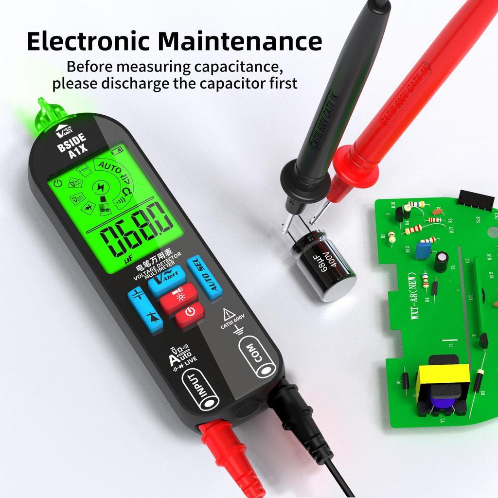 BSIDE Aimer A1X Smart Digital Multimeter - High Precision, Anti-Burn, Fully Automatic, Rechargeable Meter for Electricians