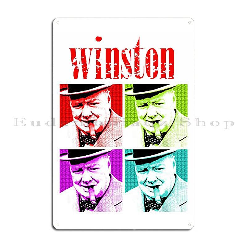 Never Give Up Winston Churchill Quote If Youre Going Through Hell Metal Wall Mural Painting Kitchen Retro Tin Sign Posters
