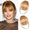 Women Clip-in Bangs Natural Wispy Forehead Hair Extensions Faux French Bangs Girls