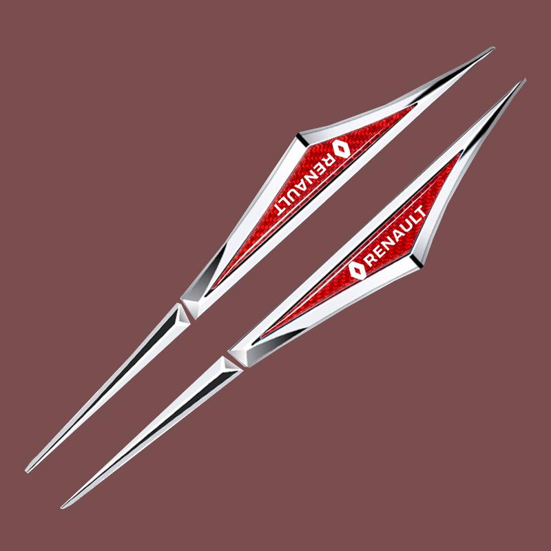 Внутренние наклейки Углеродное волокно Наклейки-эмблемы на крыло автомобиля Наклейки Подходят для Renault RS Koleos Captur Kadjar Megane Clio Ta
