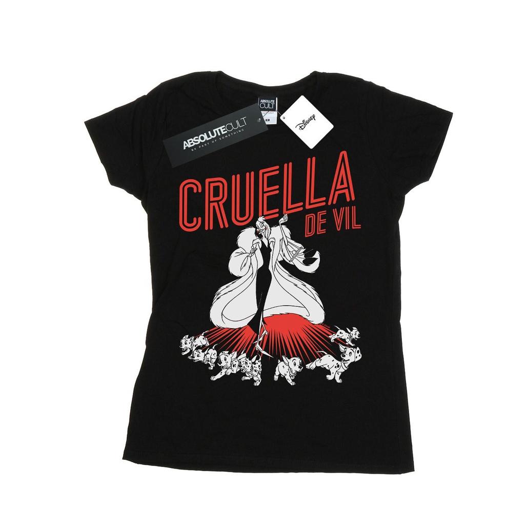 Disney Womens/Ladies Cruella De Vil Dalmatians Cotton T-Shirt