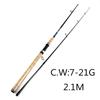 FTK Спиннинговая удочка, 100% карбоновая сверхтвердая удочка, 2 секции, удочка для приманки, 2,1 м, 2,4 м, 2,7 м, фидерная удочка