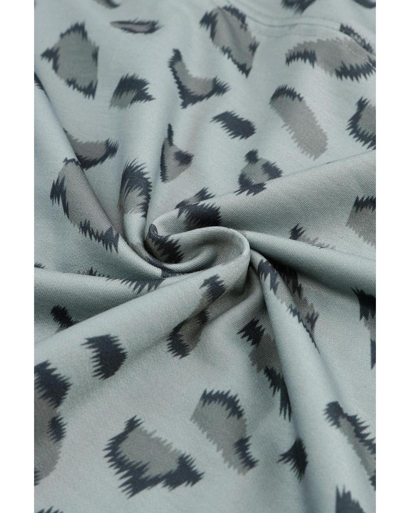 Azura Exchange Animal Print Stitching Loose Long Sleeve Top