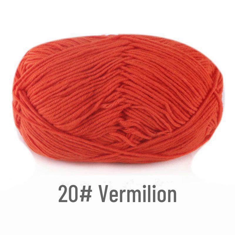 Four-Strand Combed Cotton Milk Wool Crochet Kit: Doll Blanket & Hairpin Patterns