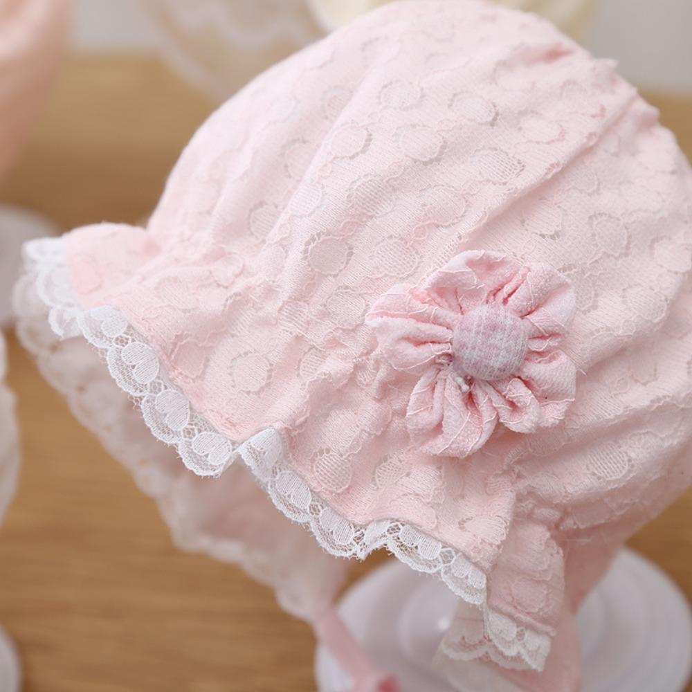 Breathable Baby Bonnet Hat Ruffle Lace Up Cap Fashion Baby Sun Hat