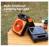 Solar-Powered Portable Camping Fan with USB Charging and LED Light